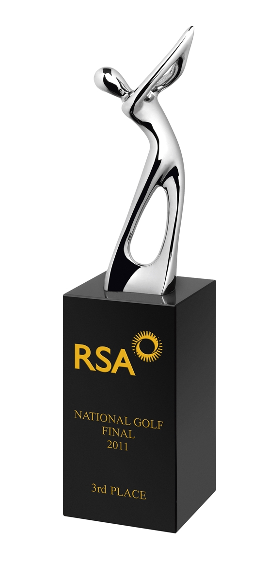 AC173A Engraved Crystal Golf Award